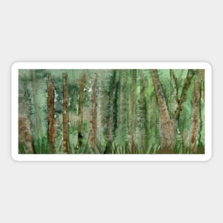 Into the Forest. Watercolor Painting Sticker